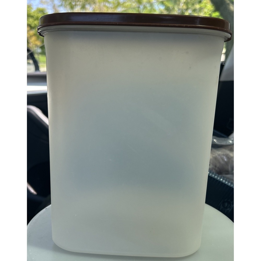 Vintage Tupperware Modular Mate Food Container 9 3/4 Cup 2.3 Ltrs Brown Lid